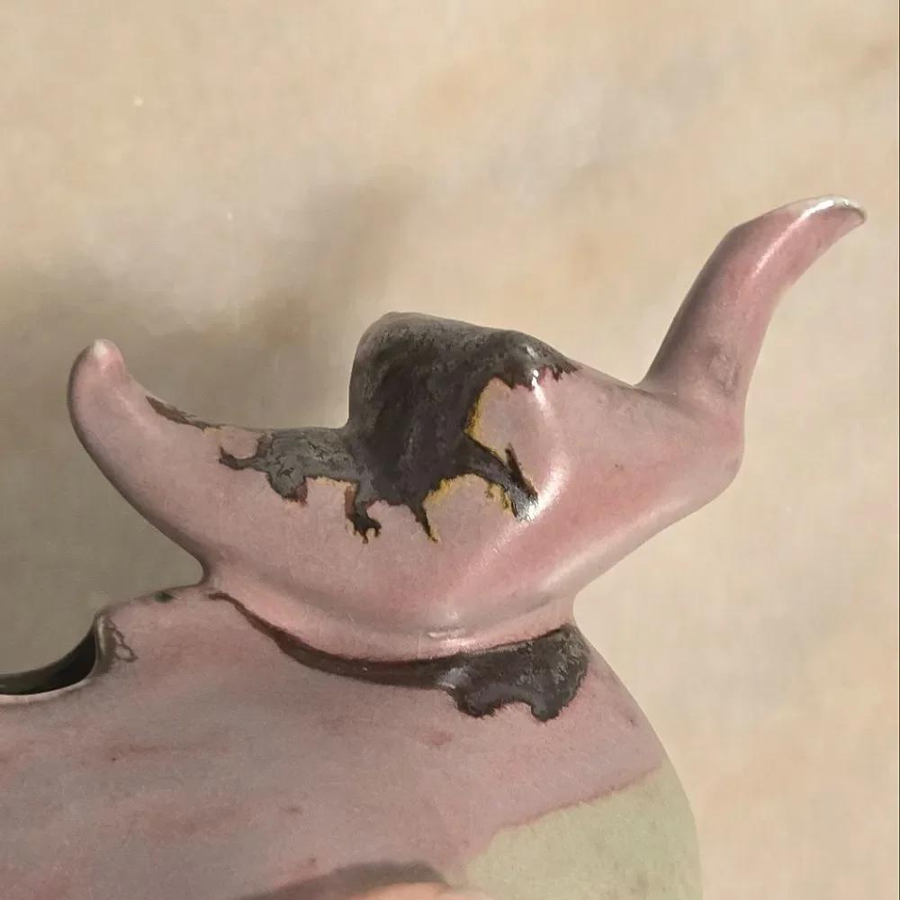 Studio Pottery Crazy Teapot Creamer Avant-garde Pitcher
